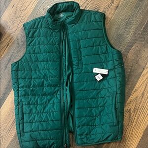 Men's Quilted Vest - Forest Green XLT